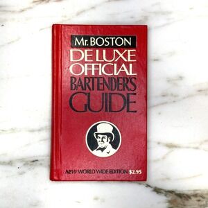 1978 Mr. Boston Deluxe Official Bartender's Guide Red Hardcover